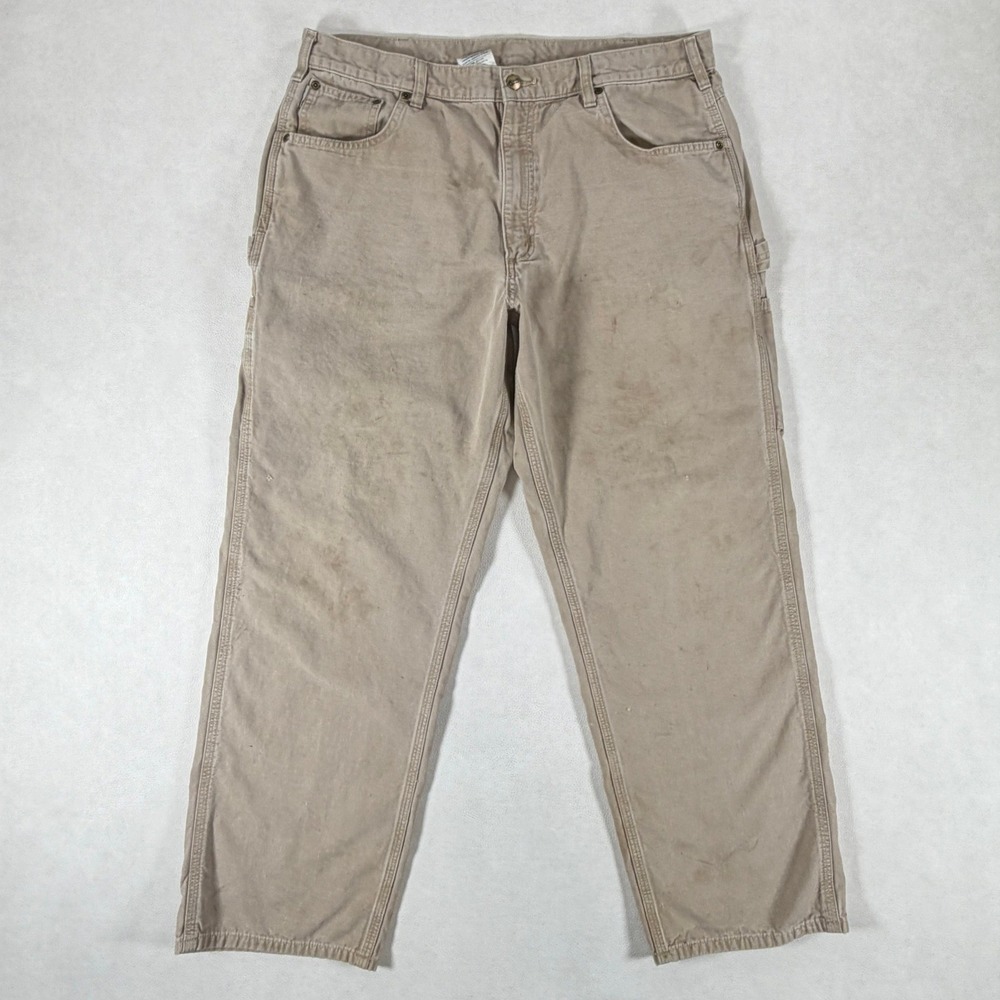 Carhartt B159 GKH Loose Fit Canvas Carpenter Pants Mens 38x30 Work Distressed